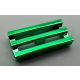 2412b Chrome Green Tile, Modified 1 x 2 Grille with Bottom Groove / Lip  2412  Custom chromed by Bubul