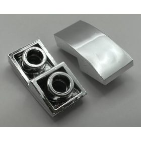   24201_Chrome Silver Slope, Curved 2 x 1 Inverted  Custom Chromed by BUBUL