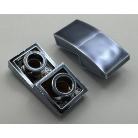   24201_Chrome Titan Slope, Curved 2 x 1 Inverted  Custom Chromed by BUBUL