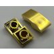 24201_Chrome Goldr Slope, Curved 2 x 1 Inverted  Custom Chromed by BUBUL