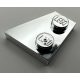 24299 | Chrome Silver Wedge, Plate 2 x 2 Left | Custom Chromed by BUBUL