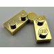 2429 Chrome Gold Hinge Plate 1 x 4 Swivel Top / Base Complete Assembly  73983 2429c01 Custom chromed by BUBUL