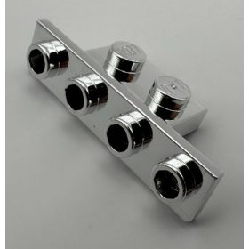   2436 Chrome Silver Bracket 1 x 2 - 1 x 4   2436 or 2436b or 10201  or 28802 Custom Chromed By BUBUL