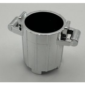   2439 Chrome Silver Container, Trash Can with 2 Cover Holders or 92926 Custom chromed by Bubul
