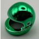 2446 Chrome Green Minifig, Headgear Helmet Standard  or 30124 or 88415   Custom chromed by BUBUL