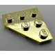 2450 Chrome GOLD Wedge, Plate 3 x 3 Cut Corner Custom chromed by Bubul