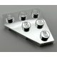 2450 Chrome Silver Wedge, Plate 3 x 3 Cut Corner Custom chromed by Bubul