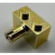 2458_Chrome GOLD Brick, Modified 1 x 2 with Pin Custom Chromed by BUBUL