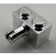 2458_Chrome Silver Brick, Modified 1 x 2 with Pin Custom Chromed by BUBUL