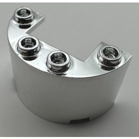   24593 Chrome Silver Cylinder Half 2 x 4 x 2 with 1 x 2 Cutout Item No: 24593  Alternate Item No: 35402 Custom Chromed by BUBUL