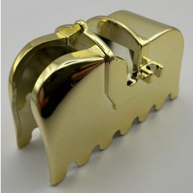   2490 | Chrome Gold Horse Barding, Ruffled Edge | Custom Chromed by Bubul