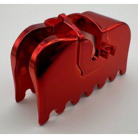   2490 | Chrome-RED Horse Barding, Ruffled Edge | Custom Chromed by Bubul