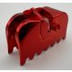 2490 | Chrome-RED Horse Barding, Ruffled Edge | Custom Chromed by Bubul