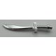 25111 Chrome Silver Weapon Sword, Saber/Dao Curved Blade and Hilt with Bar End Custom Chromed by BUBUL