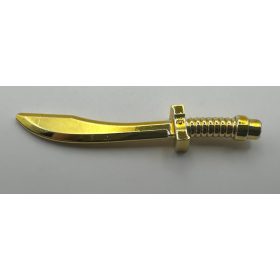   25111 Chrome Gold Weapon Sword, Saber/Dao Curved Blade and Hilt with Bar End Custom Chromed by BUBUL