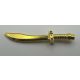 25111 Chrome Gold Weapon Sword, Saber/Dao Curved Blade and Hilt with Bar End Custom Chromed by BUBUL