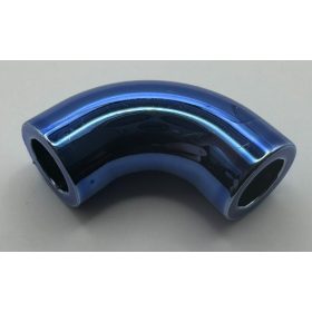   25214 | Chrome Blue Brick, Round 1 x 1 d. 90 Degree Elbow - No Stud - Type 2 - Axle Hole Similar: 71076 | Custom Chromed by Bubul