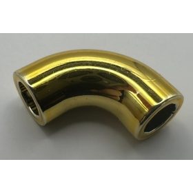   25214 | Chrome Gold Brick, Round 1 x 1 d. 90 Degree Elbow - No Stud - Type 2 - Axle Hole Similar: 71076 | Custom Chromed by Bubul