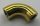 25214 | Chrome Gold Brick, Round 1 x 1 d. 90 Degree Elbow - No Stud - Type 2 - Axle Hole Similar: 71076 | Custom Chromed by Bubul