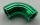 25214 | Chrome Green Brick, Round 1 x 1 d. 90 Degree Elbow - No Stud - Type 2 - Axle Hole Similar: 71076 | Custom Chromed by Bubul