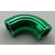 25214 | Chrome Green Brick, Round 1 x 1 d. 90 Degree Elbow - No Stud - Type 2 - Axle Hole Similar: 71076 | Custom Chromed by Bubul