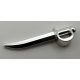 2530 Chrome Silver Minifig, Weapon Sword, Cutlass  35744 Custom Chromed by BUBUL