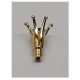 25516 Chrome Gold Minifigure, Crown with Bar Custom Chromed by BUBUL