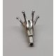 Chrome Silver Minifigure, Crown with Bar  25516 Custom Chromed by BUBUL