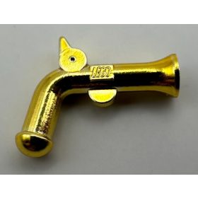   2562 Chrome Gold Minifig, Weapon Gun, Pirate Flintlock Pistol  Custom Chromed by BUBUL
