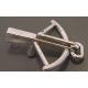 2570 Chrome Silver Minifig, Weapon Crossbow  Part:2570 chromed by Bubul