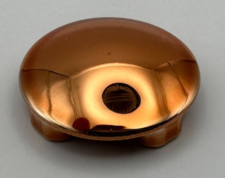 2654, 54196 | Chrome Copper Plate, Round 2 x 2 with Rounded Bottom (Boat Stud) | Custom Chromed by Bubul