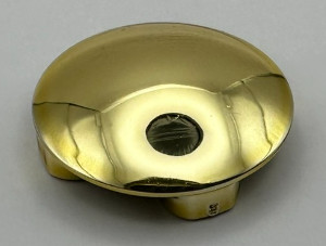 2654, 54196 | Chrome Gold Plate, Round 2 x 2 with Rounded Bottom (Boat Stud) | Custom Chromed by Bubul