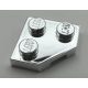 26601 Chrome Silver Wedge, Plate 2 x 2 Cut Corner  Custom Chromed by BUBUL