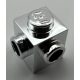 26604  Chrome Silver Brick, Modified 1 x 1 with Studs on 2 Sides, Adjacent  Custom Chromed by BUBUL