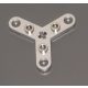 Chrome Silver Technic, Plate Rotor 3 Blade with Toothed Ends and 3 Studs (Propeller)   Part:2712  chromed by Bubul