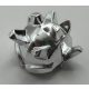 27170 Chrome Silver Minifigure, Headgear Gargoyle Six Straight Horns and Ears  Custom chromed by Bubul