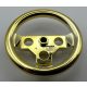 2741 | Chrome Gold Technic, Steering Wheel Large | Custom Chromed by BUBUL