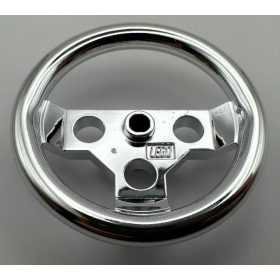   2741 | Chrome Silver Technic, Steering Wheel Large | Custom Chromed by BUBUL