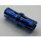 2780 | Chrome Blue Technic, Pin with Friction Ridges Lengthwise WITH Center Slots | Custom Chromed by Bubul