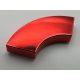 27925 Chrome RED Tile, Round Corner 2 x 2 Macaroni   Part: 27925  Custom Chromed by BUBUL