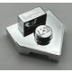 27928 Chrome Silver Wedge, Plate 2 x 2 Pentagonal with Center Stud and 1 x 1/2 Raised Tab on Top Custom Chromed by BUBUL
