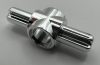 27940 | Chrome Silver Technic, Axle and Pin Connector Hub with 2 Axles | Custom Chromed by BUBUL