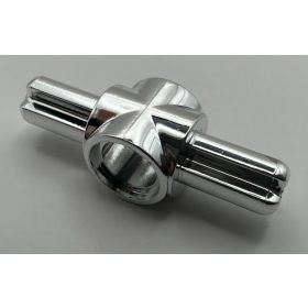   27940 | Chrome Silver Technic, Axle and Pin Connector Hub with 2 Axles | Custom Chromed by BUBUL