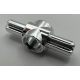27940 | Chrome Silver Technic, Axle and Pin Connector Hub with 2 Axles | Custom Chromed by BUBUL