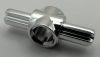 27940 | Chrome Silver Technic, Axle and Pin Connector Hub with 2 Axles | Custom Chromed by BUBUL