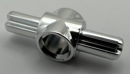 27940 | Chrome Silver Technic, Axle and Pin Connector Hub with 2 Axles | Custom Chromed by BUBUL