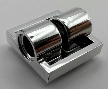 2817 | Chrome Silver Plate, Modified 2 x 2 with Pin Holes | Custom Chromed by BUBUL