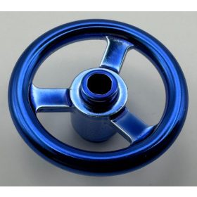   2819 | Chrome BLUE Technic, Steering Wheel Small, 3 Studs Diameter | Custom Chromed by Bubul
