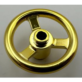   2819 | Chrome Gold Technic, Steering Wheel Small, 3 Studs Diameter | Custom Chromed by Bubul
