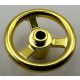 2819 | Chrome Gold Technic, Steering Wheel Small, 3 Studs Diameter | Custom Chromed by Bubul